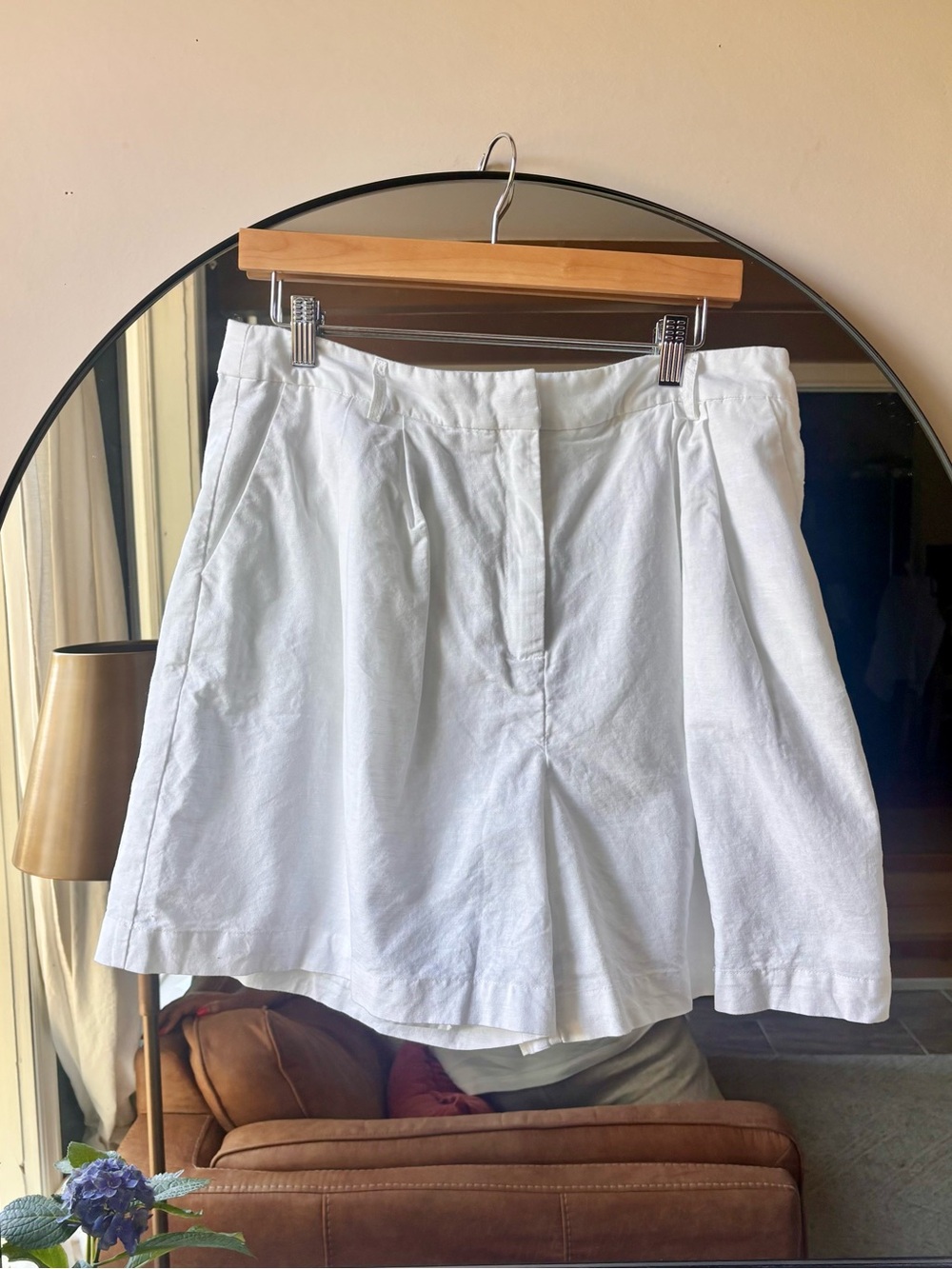 COMMENSE | linen blend trouser shorts | size xl - Picture 3 of 6